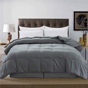 Comforters Queen Size,Duvet Insert,Dark Grey All Season Duvet, Lightweight Quilt